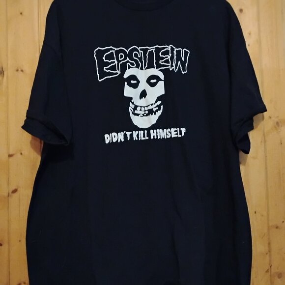 Men's Black XXL Assholes Live Forever Jeffrey Epstein Misfits Parody T-Shirt - Picture 2 of 4